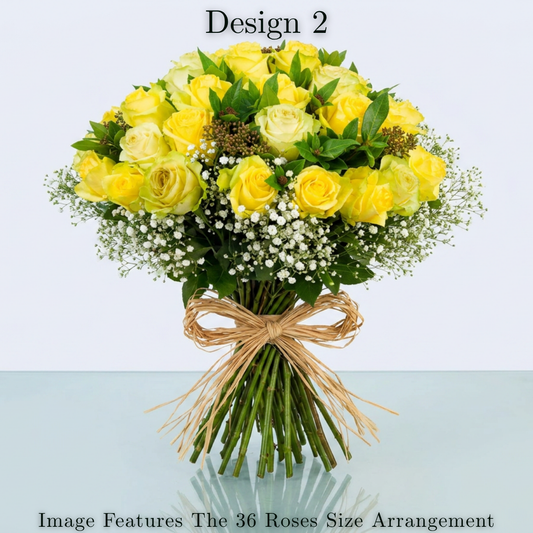 Rose Bunches - Yellow Coloured Rose Bunches - Classic