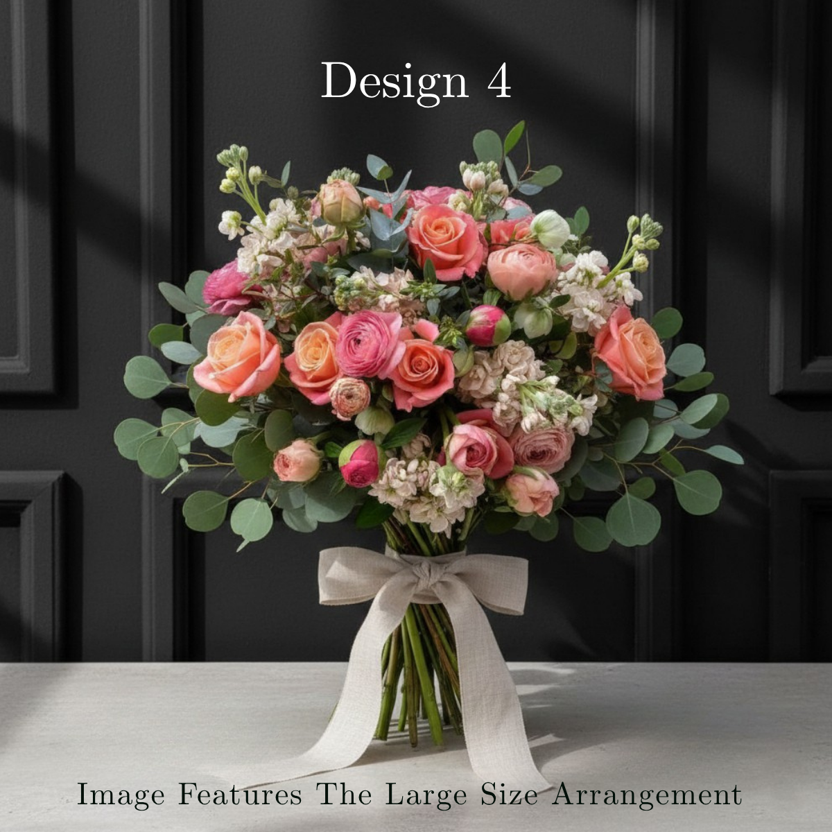 Flower Bunch - Peach Apricot Coral Coloured Hostess Bunch