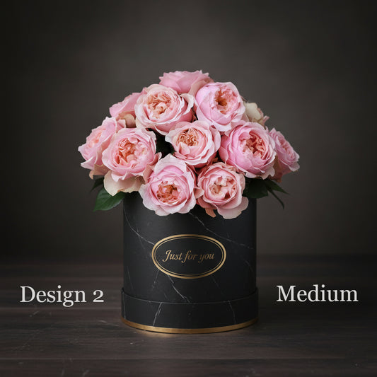 Hat Box Roses - Peony Roses Hat Boxes