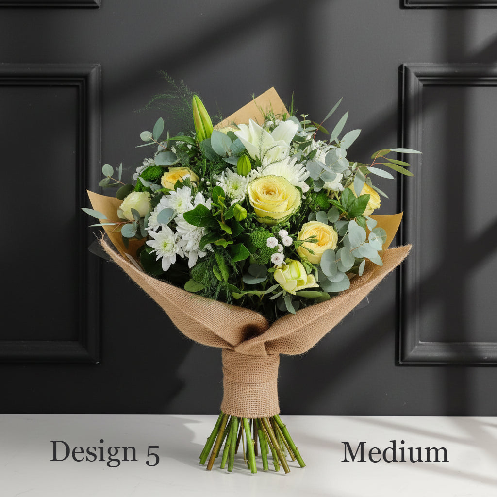 Flower bunch - White Cream Coloured Hostess Bunches