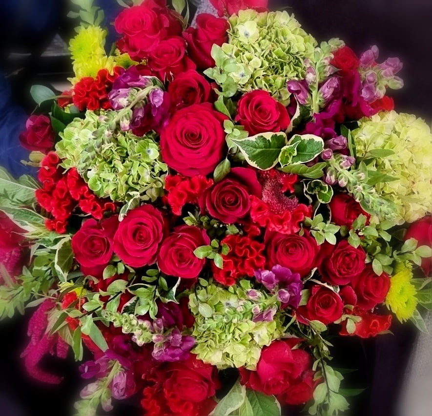 Berry Coloured Rose Hostess Bunch