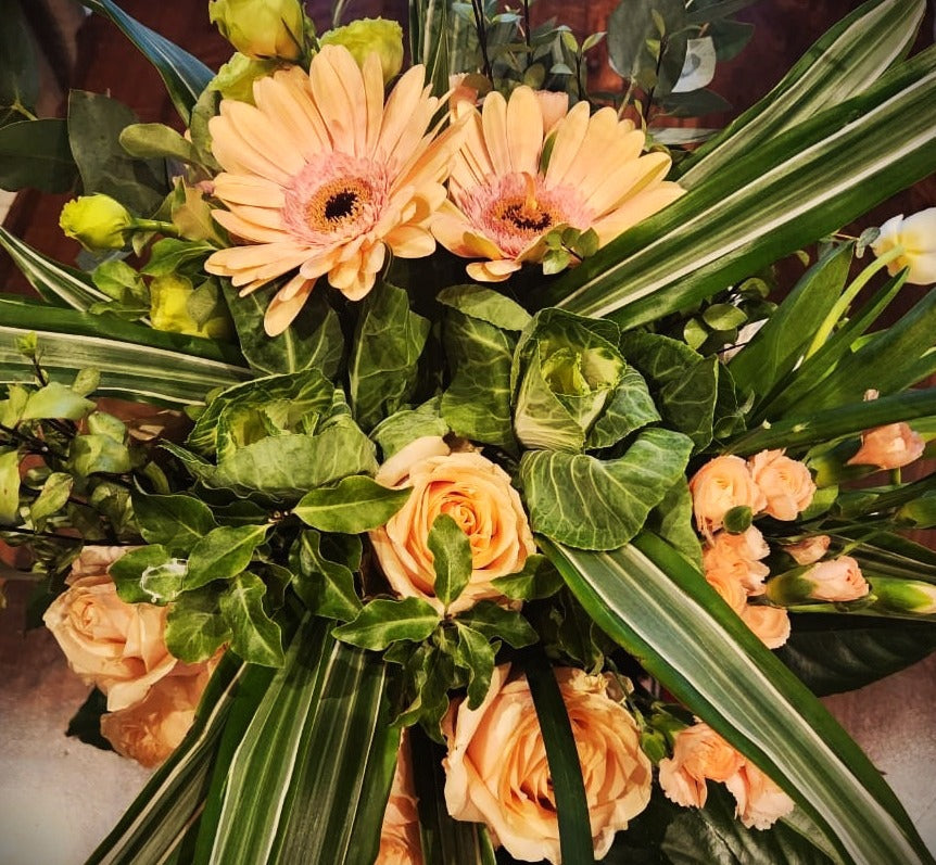 Peach/Apricot/Coral Coloured Parisian Posy