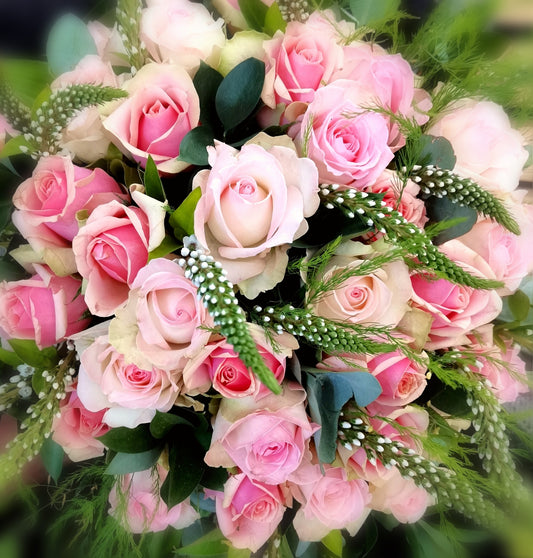 Classic Pink/Lavender/Lilac Rose Bunch