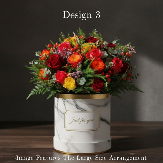 Hat Box Roses - Mixed Coloured Rose Hat Boxes