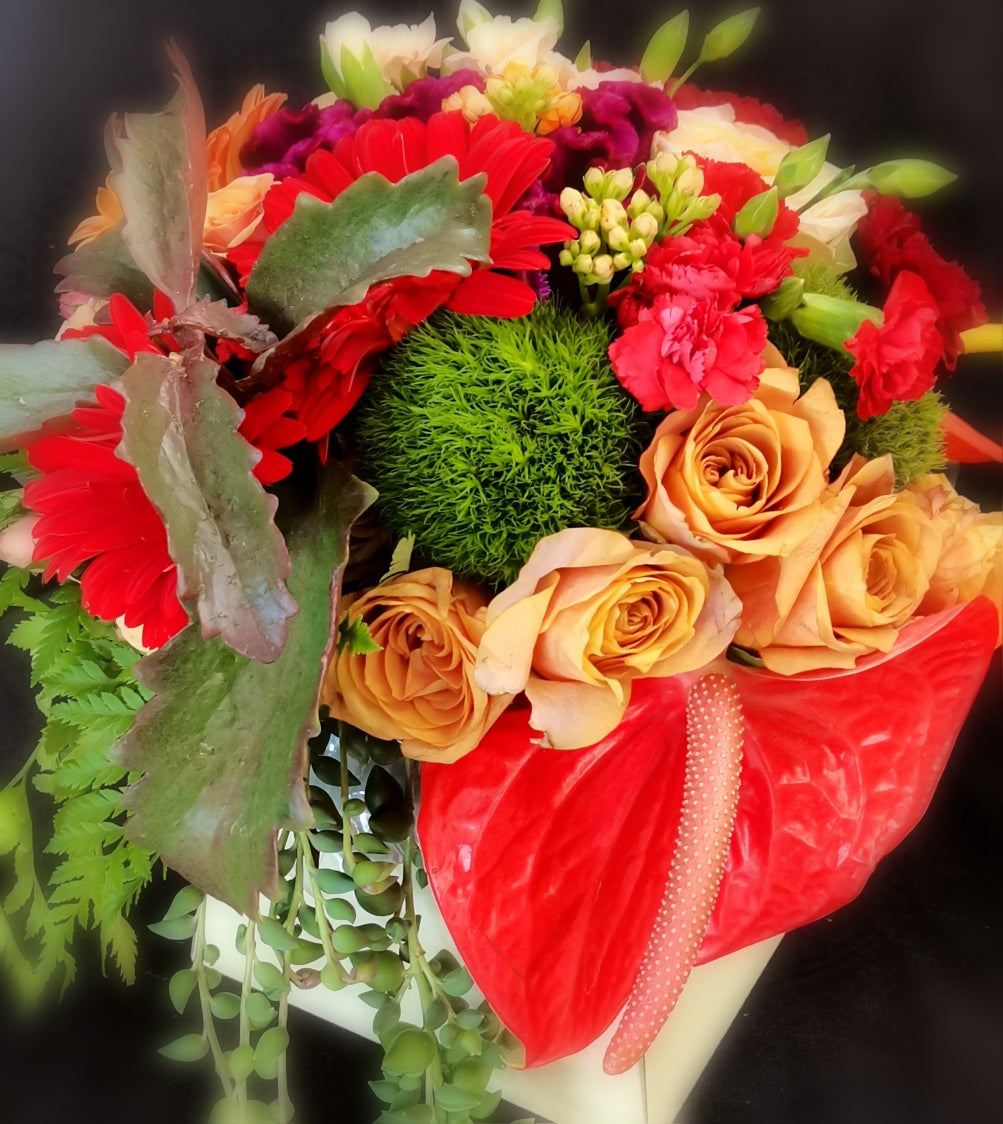 Autumn Coloured Flower Box