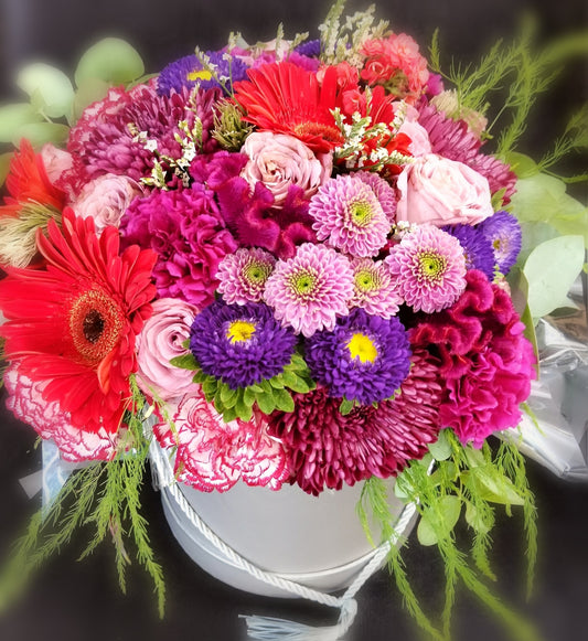 Berry Coloured Hat Box