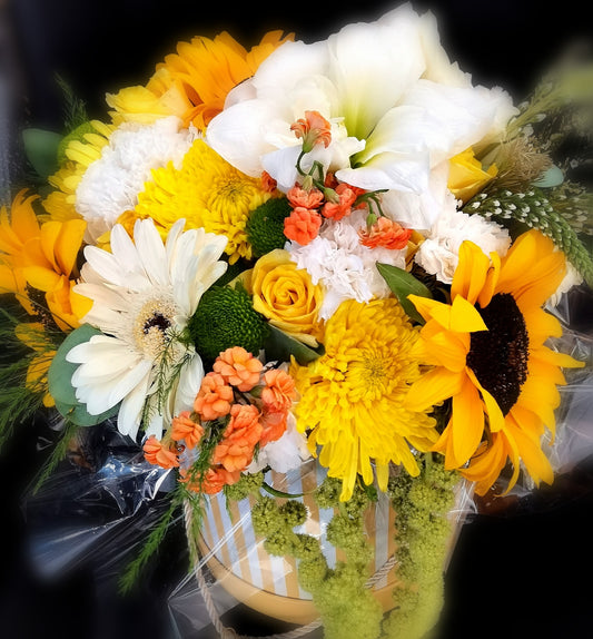 Yellow Coloured Hat Box