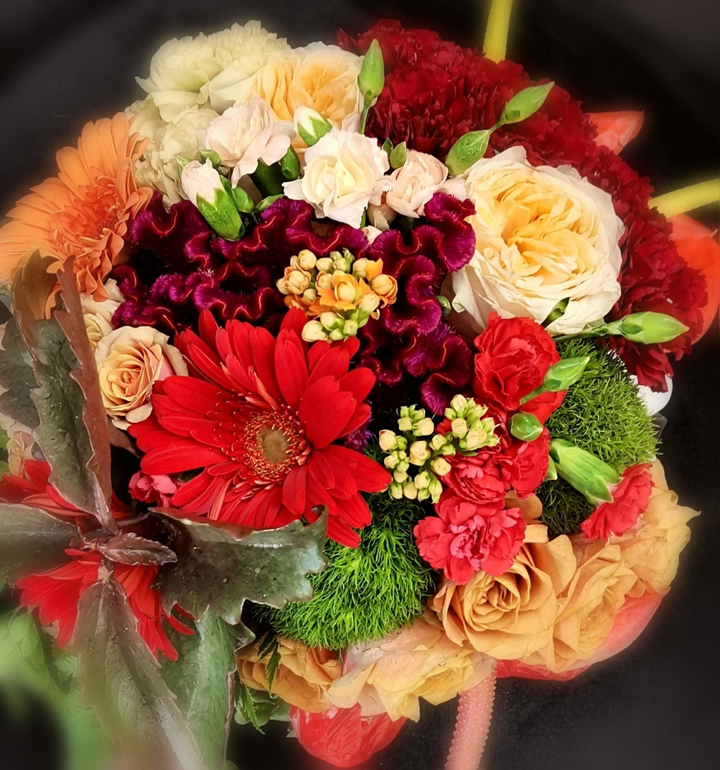 Autumn Coloured Parisian Posy