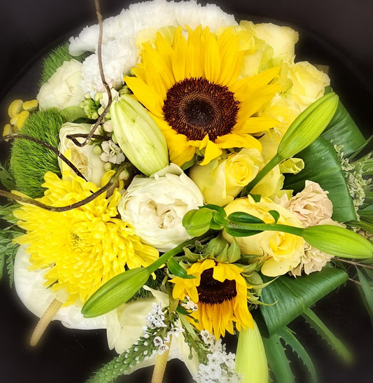 Yellow Coloured Parisian Posy