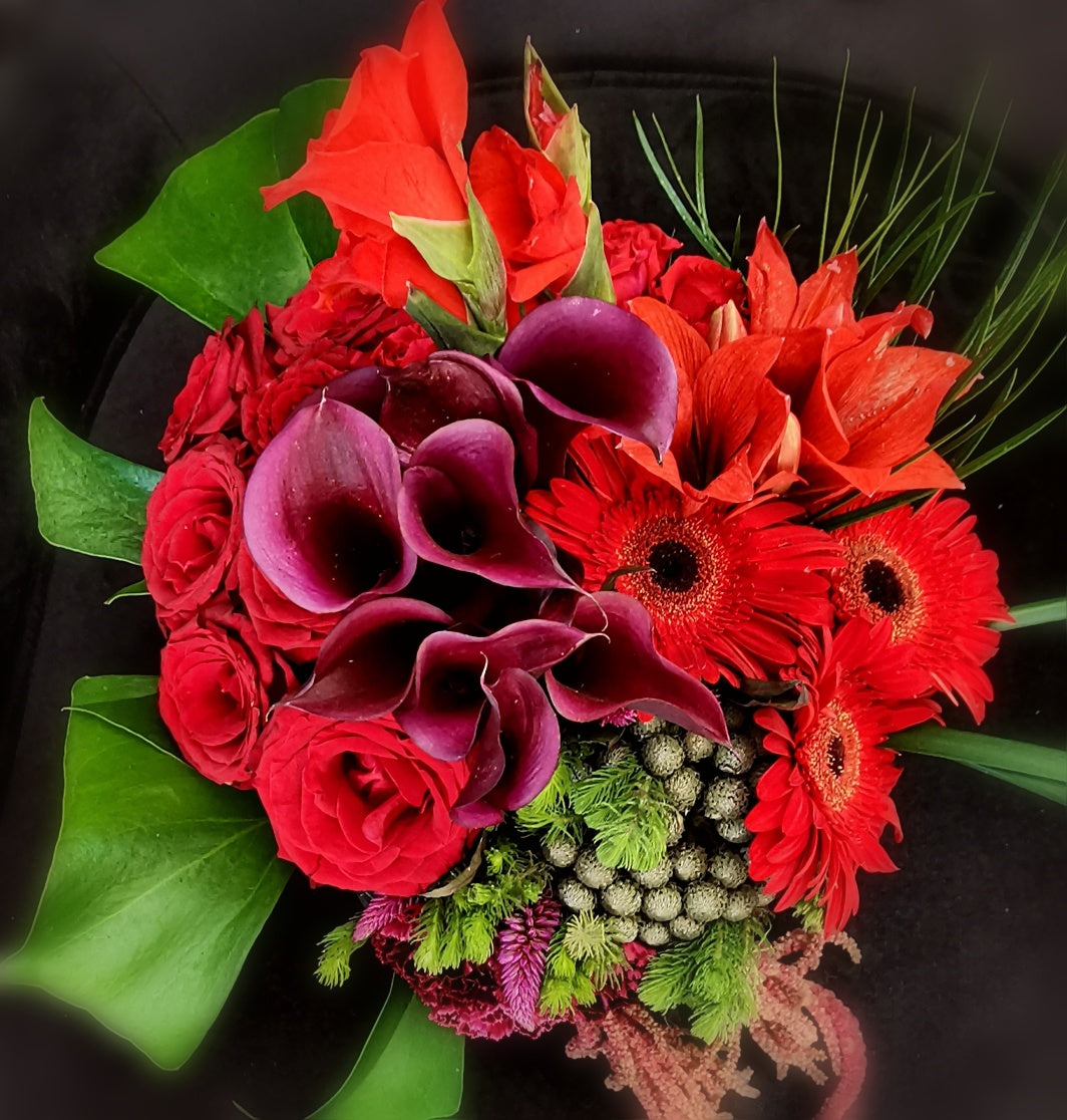 Berry Coloured Parisian Posy