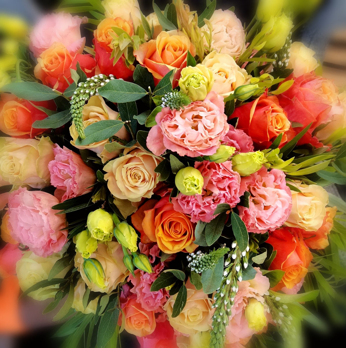 Autumn Coloured Rose Hostess Bunch