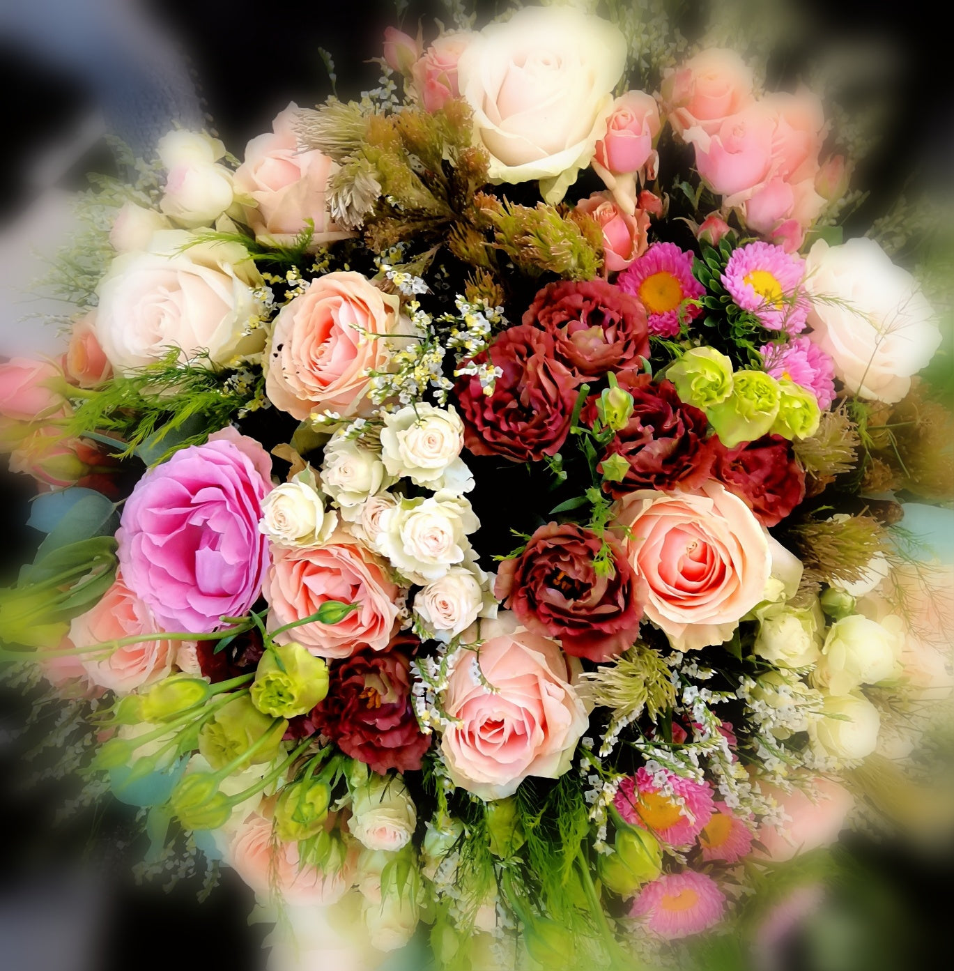 Pink/Lavender/Lilac Coloured Rose Hostess Bunch