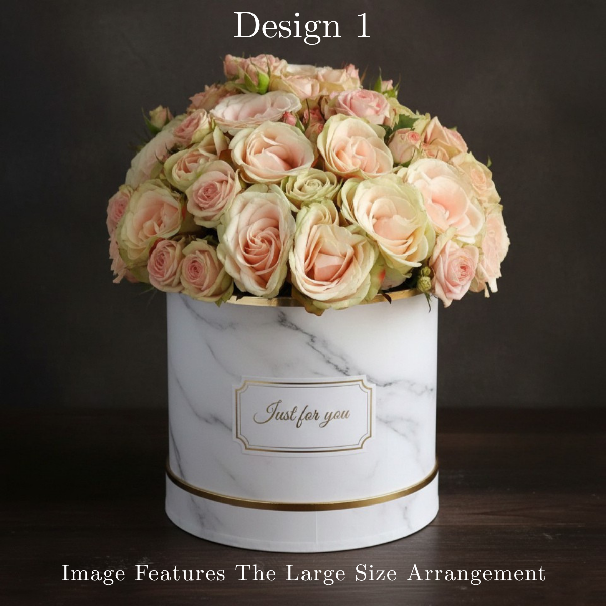 Peach & Coral Rose Hat Box in Pretoria | Luxury Apricot Floral Gift