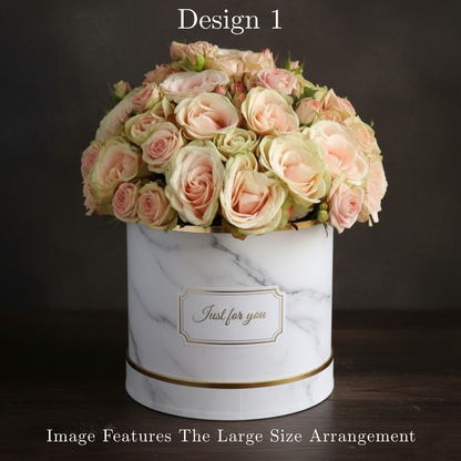 Peach & Coral Rose Hat Box in Pretoria | Luxury Apricot Floral Gift