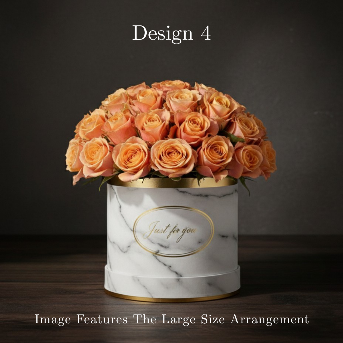 Peach & Coral Rose Hat Box in Pretoria | Luxury Apricot Floral Gift