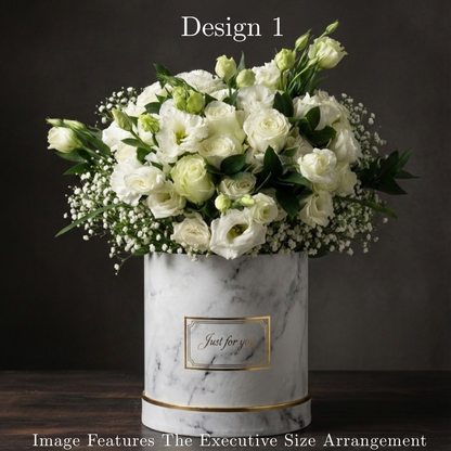 White Rose Hat Box in Pretoria | Luxury Elegant Floral Gifting