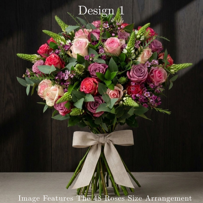 Rose Bunches - Pink Lavender Lilac Rose Bunches - Classic