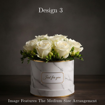 White Rose Hat Box in Pretoria | Luxury Elegant Floral Gifting