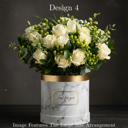 White Rose Hat Box in Pretoria | Luxury Elegant Floral Gifting