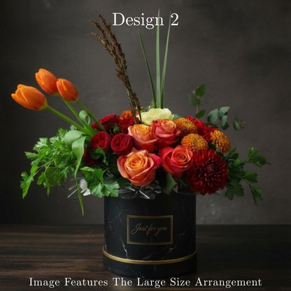 Autumn Flower Hat Box in Pretoria | Luxury Seasonal Floral Gift