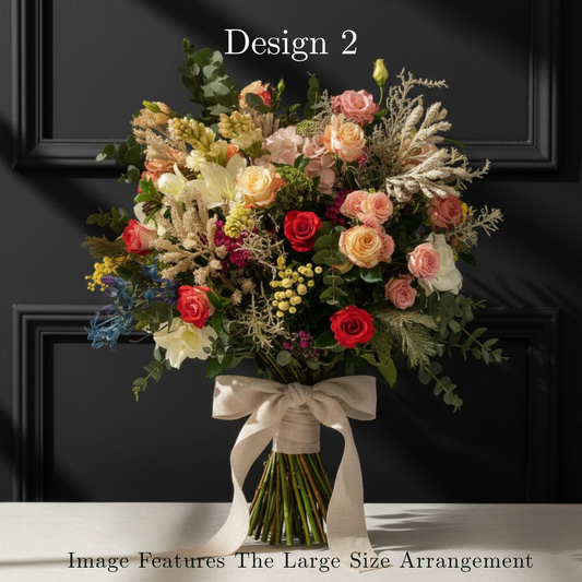 Flower Bunch - Peach Apricot Coral Coloured Hostess Bunch