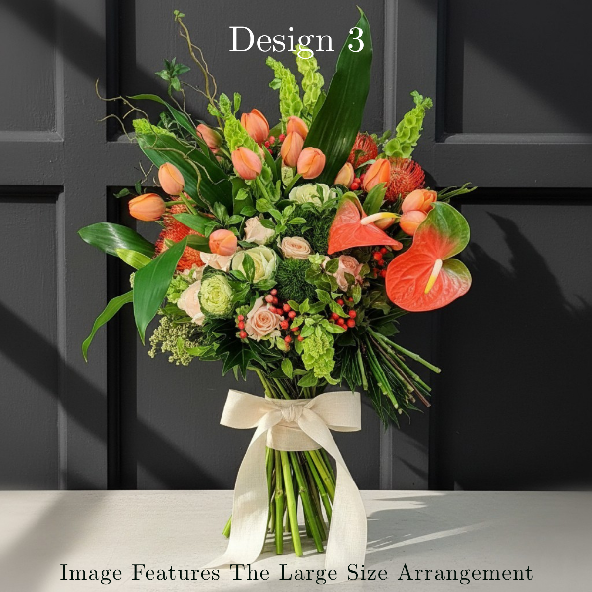 Flower Bunch - Peach Apricot Coral Coloured Hostess Bunch