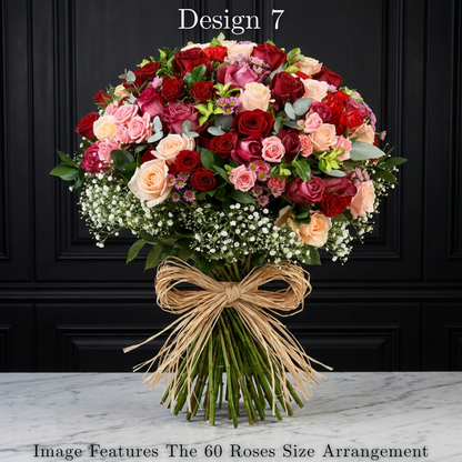 Rose Bunches - Mixed Coloured Rose Bunches - Classic