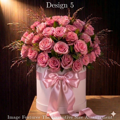 Hat Box Roses - Pink Lavender Lilac Rose hat box