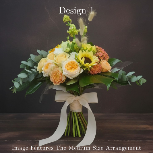 Parisian Posy - Peach Apricot Coral Coloured Parisian Posy