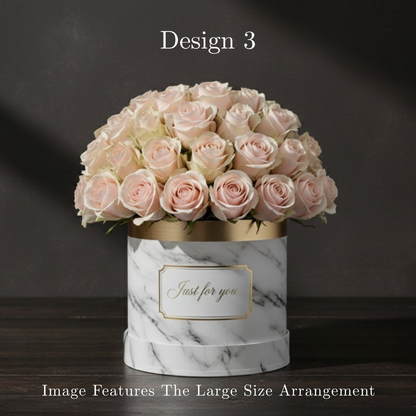 Peach & Coral Rose Hat Box in Pretoria | Luxury Apricot Floral Gift
