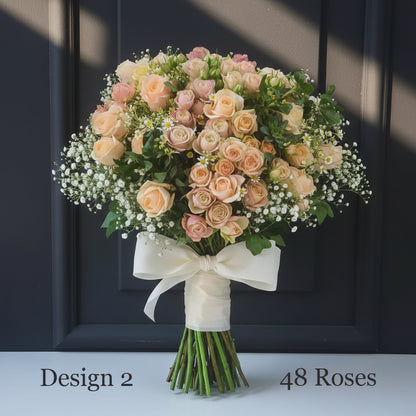 Rose Bunches - Peach Apricot Coral Rose Bunches - Classic