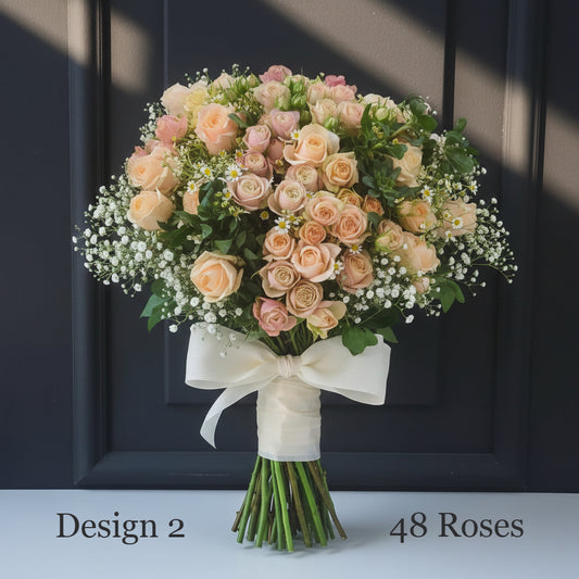 Rose Bunches - Peach Apricot Coral Rose Bunches - Classic