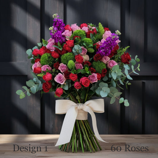Rose Bunches - Mixed Coloured Rose Bunches - Classic