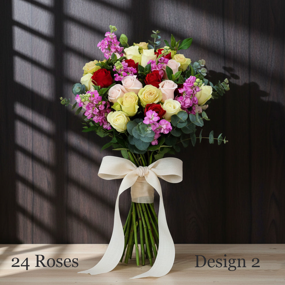 Rose Bunches - Mixed Coloured Rose Bunches - Classic