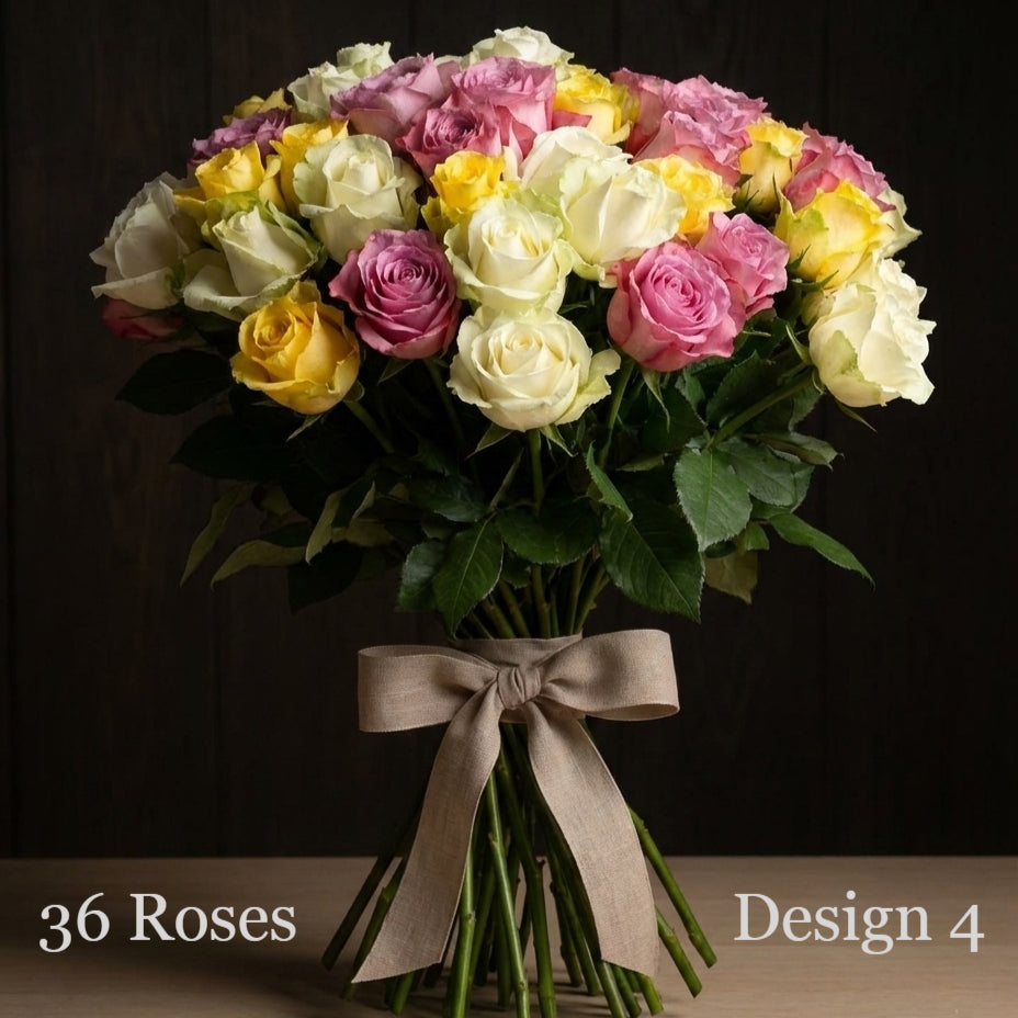 Rose Bunches - Mixed Coloured Rose Bunches - Classic
