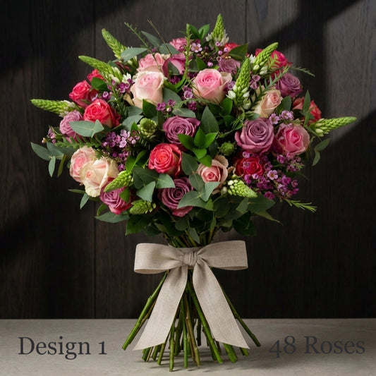 Rose Bunches - Pink Lavender Lilac Rose Bunches - Classic