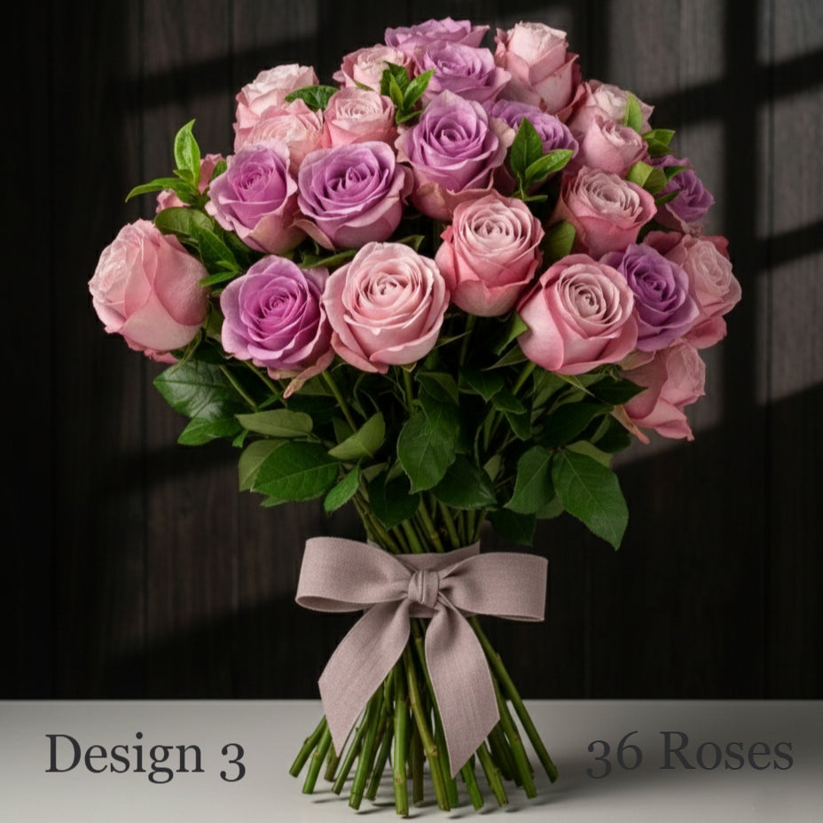 Rose Bunches - Pink Lavender Lilac Rose Bunches - Classic