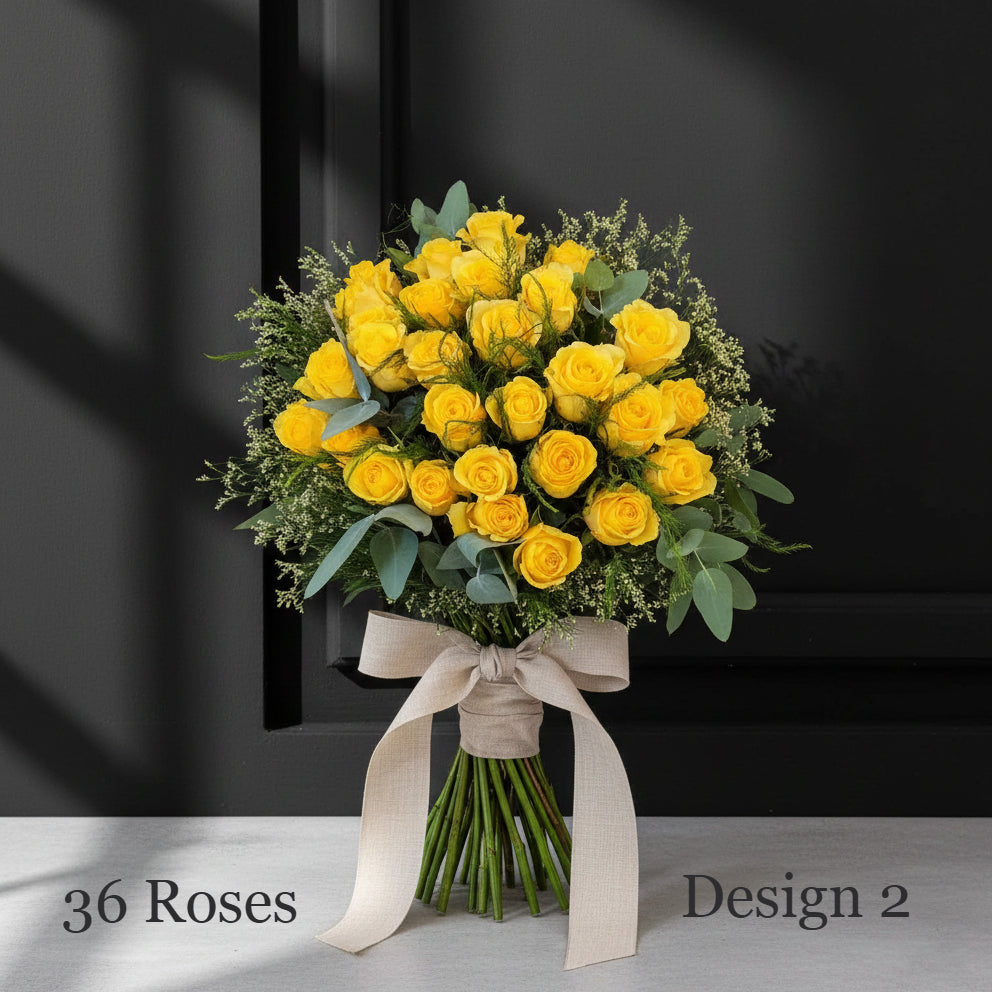 Rose Bunches - Yellow Coloured Rose Bunches - Classic