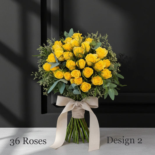 Rose Bunches - Yellow Coloured Rose Bunches - Classic