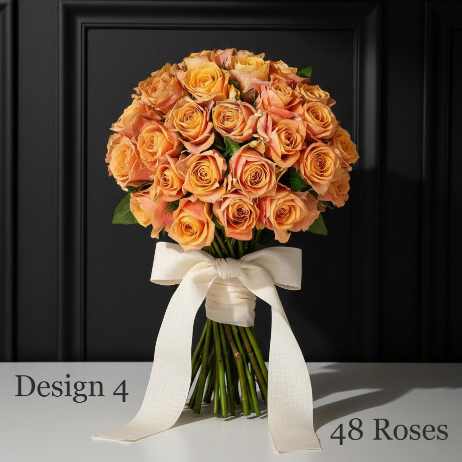 Rose Bunches - Peach Apricot Coral Rose Bunches - Classic