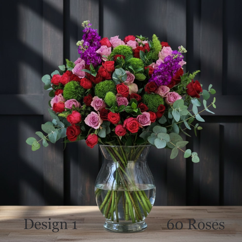 Rose Bunches - Mixed Coloured Rose Bunches - Classic
