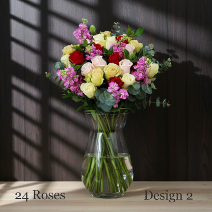 Rose Bunches - Mixed Coloured Rose Bunches - Classic