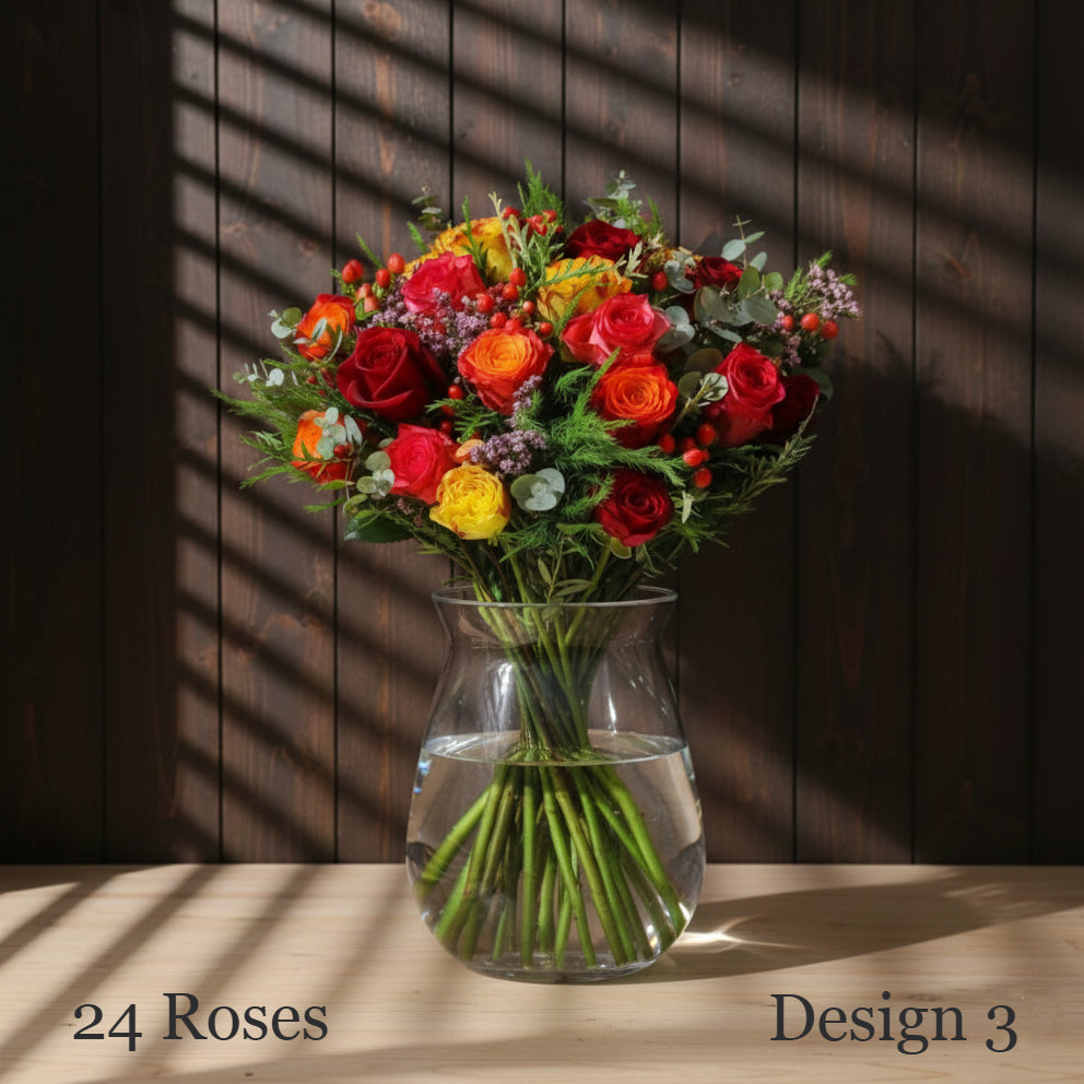 Rose Bunches - Mixed Coloured Rose Bunches - Classic