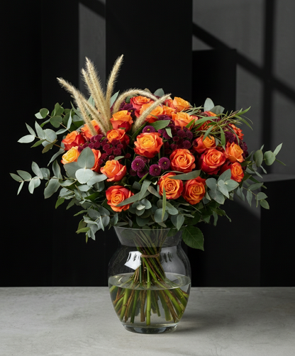 Rose Bunches - Orange Coloured Rose Bunches - Classic