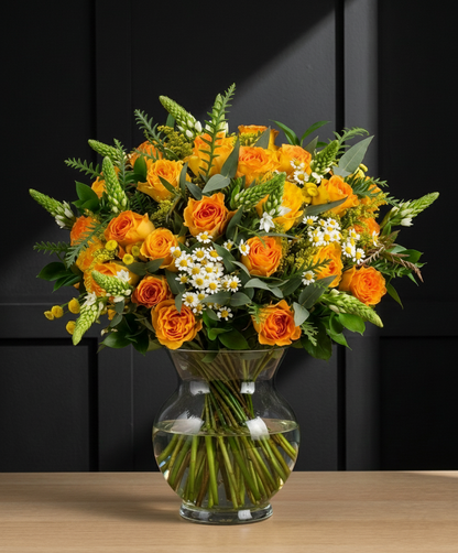 Rose Bunches - Orange Coloured Rose Bunches - Classic