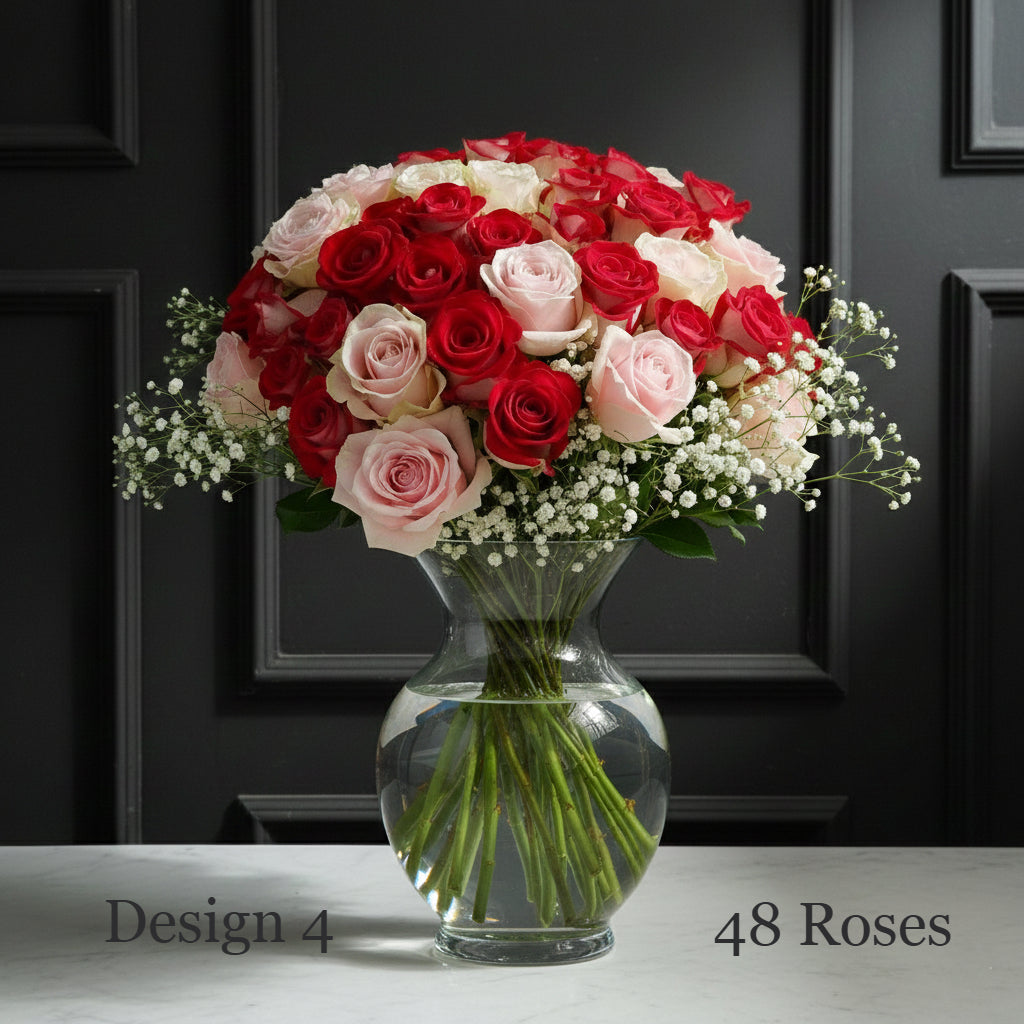 Rose Bunches - Pink Lavender Lilac Rose Bunches - Classic