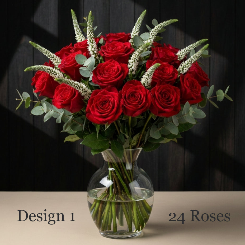 Rose Bunch - Red ,  Red Variegated Rose Bunches - Classic