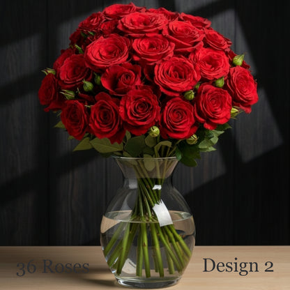 Rose Bunch - Red ,  Red Variegated Rose Bunches - Classic