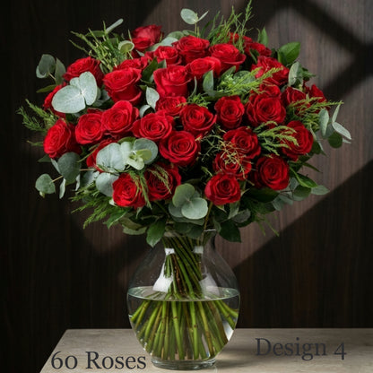 Rose Bunch - Red ,  Red Variegated Rose Bunches - Classic