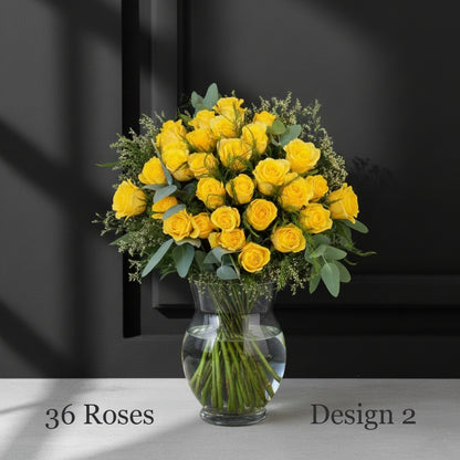 Rose Bunches - Yellow Coloured Rose Bunches - Classic